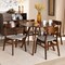 Baxton Studio Philip Light Grey Upholstered and Walnut Wood 5-Piece Dining Set 167-10810-10808 - alternate 6